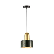 Luster na sajli MARBLE 1xE27/60W/230V zlatna/zelena/dekor mramora