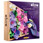 OKTO INSPIRATION Komplet za umetniško modeliranje DIY rože v lesenem okvirju 21x21 cm