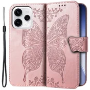 GS Ovitek za Oppo Reno 15, metuljček, roza