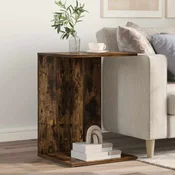 Vidaxl Stranska miza Dimljeni oreh 45 x 40 x 62,5 cm Konstruiran les