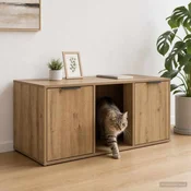 vidaXL Mačja kletka pohištvo Artisan hrast 100 x 49 x 45 cm