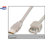 USB podaljšek A/ženskiA/moški USB 2.0 1,8m sivi