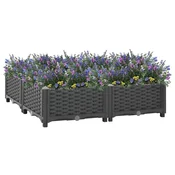 Vidaxl Visoka greda 80x80x23 cm polipropilen
