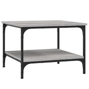 Vidaxl Klubska mizica siva sonoma 55x55x40 cm inženirski les
