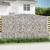 Greatstore Obokane gabion košare 4 kosa 400x50x220/240 cm pocinkano železo