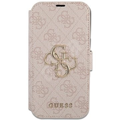 GUESS ovitek GUBKP13L4GMGPI Big Logo za iPhone 13 Pro knjiga črna - roza z zlatim logom