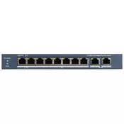 Hikvision DS-3E0310HP-E(C) mrežno stikalo Brez upravljanja Fast Ethernet (10/100) Power over Ethernet (PoE) Modra