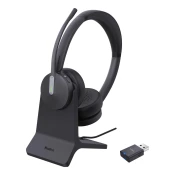 Yealink WH64 Hybird Dual with Charging Stand Teams Slušalke z mikrofonom Brezžična Naglavni trak Pisarna/klicni center USB Tip-C Bluetooth Stojalo za polnjenje Črna