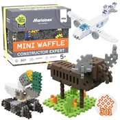 MARIOINEX Marioinex Mini Waffle Konstruktor Expert Komplet gradbenih kock, mehke kocke za otroke, varne – 301 kosov