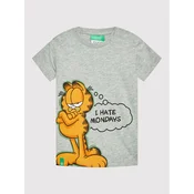 United Colors Of Benetton Majica Garfield 3096G103U Siva Regular Fit