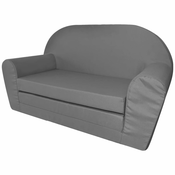 VIDAXL otroški raztegljivi kavč/počivalni stol, siv