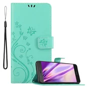 Cadorabo CADORABO Huawei P9 LITE 2016/G9 LITE v klasično srebrno - ovitek v cvetličnem dizajnu z magnetnim zapiranjem, stoječo funkcijo in režami za kartice, (20563297)