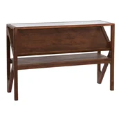 Stranska mizica s stekleno mizno ploščo v naravni barvi 41x119 cm Yuki – Light & Living