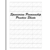 Spencerian Penmanship Practice Sheets: Cursive Style Handwriting Worksheets for Kids and Adults