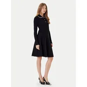 PINKO Pletena obleka Nisida 105422 A2PT Črna Regular Fit