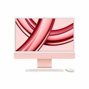 APPLE Računalnik Apple iMac 24 4.5K, M3 8C-10C, 8GB, 256GB SSD - Pink, (21062414)