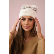 Kesi Womens cap Kira K374 ecru+brown