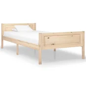 shumee vidaXL Posteljni okvir iz masivnega borovega lesa 90 x 200 cm