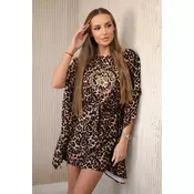 Bat dress Leopard beige
