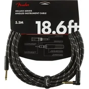 Fender Deluxe Series Black 5,5 m Ravni - Kotni Instrumentalni kabel (Kot novo)