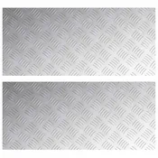 Vidaxl Stopnice Pravokotna 2 szt. srebrna 90 x 40 cm Aluminij