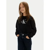 Calvin Klein Jeans Pulover Monologo IG0IG02830 M Črna Regular Fit