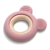 Silikonska grickalica s bukvom Lorelli Premium - Medo, Deep Pink