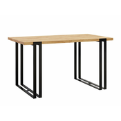 Stol Miami 421 Crna, Smeđa, 76x80x140cm, EstensioneNastavak, Laminirani iveral, Metal