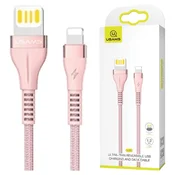 USAMS USAMS BRIDED KABEL ZA LIGHTNING 1.2M 2A HITRO POLNILO ROZA ZA IPHONE, (21980473)