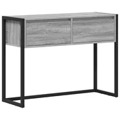 vidaXL vidaXL Stranska miza Siva Sonoma 100 x 36 x 75 cm Konstruiran les, (5000092578)