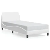 Vidaxl Posteljni okvir Dover bel 90x200 cm blago
