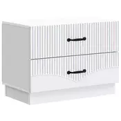 vidaXL vidaXL Nočna omarica Bela 62 x 34,5 x 44,5 cm Inženirski les, (5000298560)