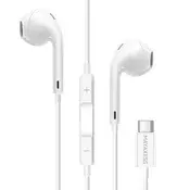 OEM Mayaxess, Žične USB-C slušalke z vgrajenim mikrofonom za iPhone 17/17 Pro/17 Pro Max/17 Air, Bela, (5000228722)