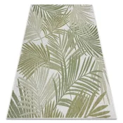 eoshop Preproga SISAL SION palmovi listi, tropski 2837 flat weave ecru/green ( - Velikost: 80x150 cm)