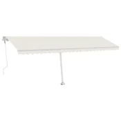 Vidaxl Prostostoječa avtomatska tenda 600x300 cm krem