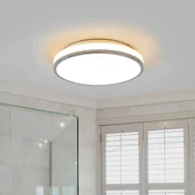 Lindby LED stropna svetilka Lyss, O 34 cm, krom barva, IP44 - Kopalnica - Sodobni - bel, krom - Steklo