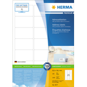 Herma etikete 63,5X38,1 A4/21 1/100 bela ( 02H4677 )