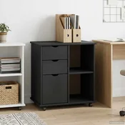 vidaXL Gležnji kabinet Siva 63,5 x 39 x 65,5 cm Masivno borovo les