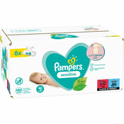 Pampers Sensitive XXL vlažni čistilni robčki za otroke za občutljivo kožo 6x80 kos