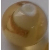 Kugla 8 mm bela sa zlatnom sarom – Lampwork perle