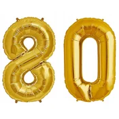 shumee Helijev balon za 80. rojstni dan in obletnico, baloni za zabavo