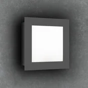 LCD Zunanja stenska svetilka LED 3007LED, grafitna - Sodobni - grafit, beli opal - Kovina