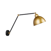 Truck Wall Lamp Black+Golden 1X40W E27 Golden Lampshade