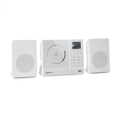 Auna Connect Vertical, internetni radio, 2x5 W RMS, CD, IR/FM/DAB+, Spotify, BT, bela (MG2-Connect Verti WH)