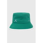 Dvostranski klobuk Kangol zelena barva