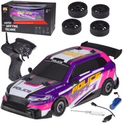 Drift automobil na daljinsko upravljanje s pozadinskim osvjetljenjem i zamjenjivim gumama 4WD RC0744