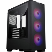 PHANTEKS ECLIPSE G300A TEMPERED GLASS D-RGB LED ATX črno ohišje