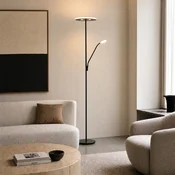 Lucande LED-stoječa svetilka Raymond, črna, CCT, svetloba za branje - Dnevna soba/jedilnica - Sodobni - črna, bela - Kovina