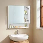 Songmics Kopalniška omarica 165x70x75 cm Bela