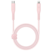 ENERGEA Flow C94 cable USB-C / Lightning MFI, 60W, 3A, PD, Fast Charge, 1.5m pink